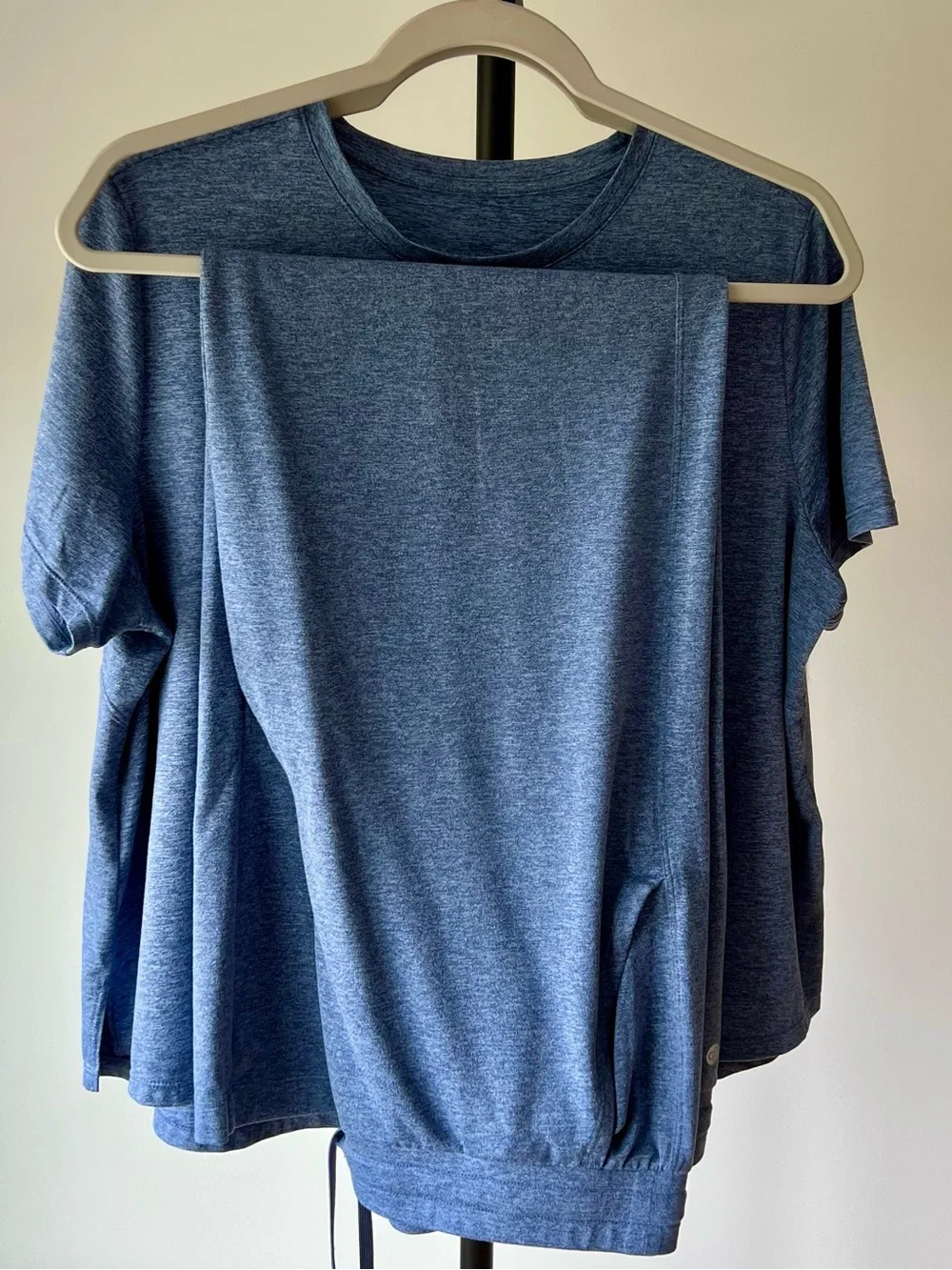 Zella Restore Soft Matching Set Blue Tempest Large Tee + Drawstring Pants, Large - Picture 10 of 10